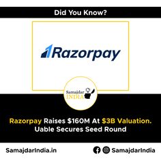 an ad for razorpay and the company logo