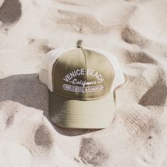 Cool and environmentally conscious are two top descriptors of our Venice Beach community and wanted to make a hat that encapsulated the same things. This trucker cap is stitched with the name of our beloved neighborhood and made with recycled polyester. Saving the planet never looked so effortlessly cool. 70% certified organic cotton, 30% recycled polyester 6-panel, structured with curved bill Adjustable snapback. Every purchase supports environmental non-profit organizations. Make A Hat, Textured Decor, Saving The Planet, Abbot Kinney, Venice Beach, Save The Planet, Color Textures, Texture Design, Textures Patterns