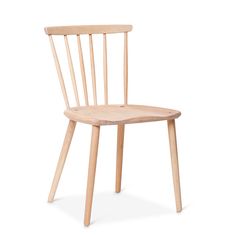 a wooden chair on a white background