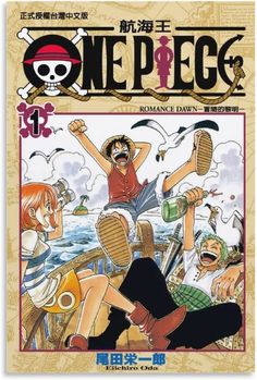 one piece anime book cover with an image of two people