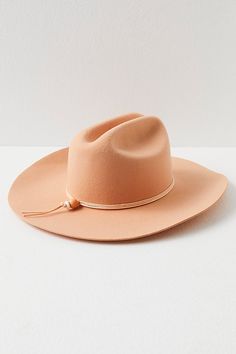 Taking cues from classic Western style, this vintage-inspired cowboy hat can instantly elevate any look. **Features:** Structured style, wool felt fabrication, dipped crown, wide upturned brim, rope accent **Why We | Ridge Felt Cowboy Hat by Lack of Color at Free People in Pink, Size: M Western Fur Felt Fedora For Spring, Western Style Fur Felt Fedora For Spring, Wide Brim Fur Felt Fedora For Rodeo, Western Wool Hat Band For Spring, Western Wool Hat Bands For Spring, Fur Felt Fedora For Rodeo In Fall, Fur Felt Fedora For Fall Rodeo, Western Style Felt Hat For Ranch In Spring, Western Felt Hat For Spring Ranch