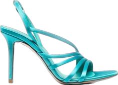 Evening Blue Sandals With Buckle Closure, Blue Evening Sandals With Buckle Closure, Blue Strappy Evening Sandals, Blue Strappy Sandals For Evening, Formal Turquoise Open Toe Heels, Chic Turquoise Open Toe Sandals, Elegant Blue Sandals With Single Toe Strap, Turquoise Open Toe Heels For Formal Occasions, Turquoise Open Toe Heels For Formal Events