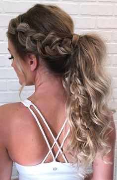 Prom Ponytail Hairstyles, Prom Hair Up, Prom Braid, Hairstyles Prom, Prom Hairstyles For Short Hair