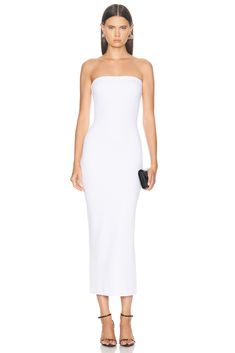 Find SPRWMN Tube Dress on Editorialist. SPRWMN Tube Dress in White 99% nylon 1% elastane. Made in USA. Machine wash. Unlined. Pull-on styling. Back vent. Midweight textured jersey fabric. SPRF-WD19. DRS037JACQ. About the designer: Sleek White Fitted Dress, Spring Dresses With Straight Neckline And Elastane, White Sleek Fitted Bodycon Dress, Sleek White Fitted Bodycon Dress, Chic Strapless Maxi Dress In Elastane, Strapless Elastane Midi Dress, White Fitted Elastane Maxi Dress, White Midi Bodycon Dress In Elastane, Sleek Spring Bodycon Maxi Dress