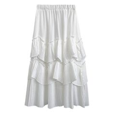 Gender: Women Material: Chiffon Material: COTTON Style: Casual Pattern Type: Solid Silhouette: A-Line Decoration: Ruffles Dresses Length: Mid-Calf Waistline: empire Model Number: LY2238 Elegant Non-stretch Maxi Skirt For Summer, Stretch Tiered Maxi Skirt For Summer, Elegant Pleated Bottoms For Vacation, Pleated Tiered Beach Skirt, Pleated Tiered Skirt For The Beach, Pleated Tiered Skirt For Beach, Beach Pleated Tiered Skirt, Tiered Pleated Beach Skirt, Summer Pleated Stretch Maxi Skirt