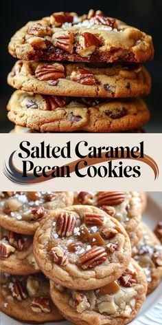 Salted Caramel Cookies with Pecans and Buttery Goodness