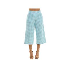 Give your wardrobe a stylish upgrade with this women's Nina Leonard gingham coulotte pants.Click on this WOMEN'S GUIDE to find the perfect fit and more! Give your wardrobe a stylish upgrade with this women's Nina Leonard gingham coulotte pants.Click on this WOMEN'S GUIDE to find the perfect fit and more! FEATURES Elastic waist Soft construction 2 pockets No closure - pull-on stylingFIT & SIZING 21 1/2-in inseam 26 3/4-in leg opening Straight leg opening Midrise sits on the high hip Relaxed fit t Chic Plaid Bottoms For Day Out, Spring Day Out Plaid Pants, Chic Plaid Wide Leg Pants, Day Out Gingham Bottoms With Pockets, Gingham Bottoms For Spring Day Out, Chic Gingham Pants For Summer, Spring Gingham Wide Leg Bottoms, Gingham Bottoms With Pockets For Picnic, Spring Plaid Bottoms For Day Out