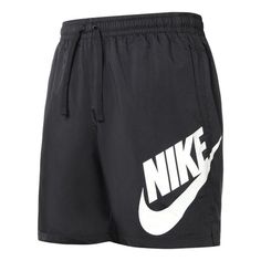 Nike Casual Sports Large Logo Woven Sports Shorts Black CV9303-010 (Men's) Nike Sports Shorts For Sports Season, Nike Black Athletic Shorts For Running, Nike Sportswear Shorts For Sports Events, Nike Sportswear Shorts For Sports, Nike Sportswear Athletic Shorts With Elastic Waistband, Nike Athletic Sportswear Shorts, Nike Sporty Athletic Shorts For Training, Nike Sportswear Shorts With Moisture-wicking, Nike Breathable Athletic Shorts