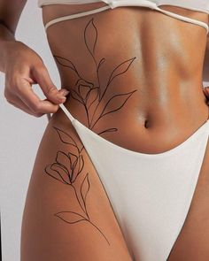 Hip Tattoos Women, Thigh Tattoos Women, Dainty Tattoos