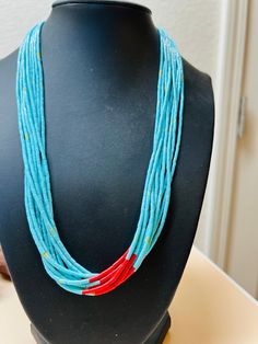 *Brand new *handmade *Multi strands turquoise heishi necklaces  * Necklaces length 20 inches and 2 inches extensions  *Jewelry ship in gift box  * Reconstituted  cabochon may vary in color  *Free shipping in USA  *Ship out within 48 hours  Thank You For Looking ,And Check Out More Items In My Etsy Shop For More Great Deals, Also We Add More Jewelry To Etsy Shop  Https://www.etsy.come/shop/abq925