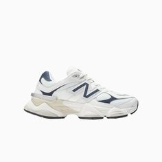 new-balance-9060-white-navy-shoes-u9060vnb Sneaker New Balance, Zapatillas New Balance, New Balance 9060, Tech Aesthetic, New Balance White, Futuristic Aesthetic, Baskets Nike, Adidas Spezial, Adidas Campus