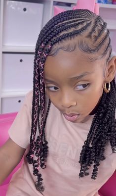 Lil Girl Braid Styles, Cute Braided Hairstyles For Kids, African Hairstyles For Kids, Girls Braided Hairstyles Kids, Daughter Hairstyles, Toddler Braids, Braided Hairstyles For Kids, Lil Girl Hairstyles, Kid Braid Styles