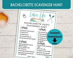 bachelor scavenger hunt printable for bachelors and bachelor party guests to do