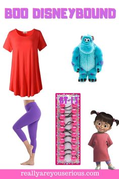 an image of some toys and clothing for children to play with in the disney movie