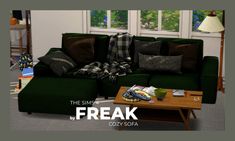 Male Room Decor, Sims 4 Cc Sofa, Funky Sofa, Apartment Couch, Black Couches, Alpha Cc