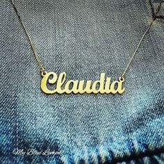 Order any name for your solid 14K gold Claudia style nameplate necklace!! A great personalized custom made gift for any occasion!! Birthday, Graduation Or Any Holiday! *Both the nameplate and chain are all solid 14k gold. *Stamped for authenticity 14K. *1.0 cm tall first capital letter. *This listing is for one (1) name with one (1) capital letter only! *The nameplate Is .8mm high quality thickness. *In the photo you can view the 2.0 gram chain. *I recommend upgrading to the higher quality chain Customized Yellow Gold Pendant Name Necklace, Classic Customized Gold Necklace, Customized 14k Gold Nameplate Necklace, Classic Gold Customized Name Necklace, Classic Customized Gold Name Necklace, Customizable Yellow Gold Name Necklace For Birthday, Customized Yellow Gold Nameplate Necklace, Custom Yellow Gold Nameplate Necklace, Customized Yellow Gold Necklace For Birthday Gift