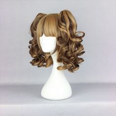 Item of 1 Human Hair Wigs for Women 14&quot; Brown Curly Wave Cosplay Wig w/ Wig Cap 746453911776  eBay Shoulder Length Ponytail, Realistic Wigs, Hair Color Mahogany, Cheap Human Hair Wigs, Curly Ponytail, Clip In Ponytail, Hair Wigs For Women, Remy Human Hair Wigs, Curly Waves