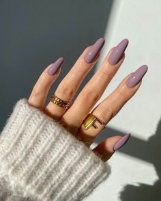 Nail Paint Shades, Mauve Nails, Plain Nails, Solid Color Nails, Hello Nails, July Nails, Elegant Nails, Healthy Nails, Purple Nails