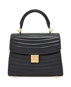 Best price on the market at italist | Ferragamo Black Quilted Handbag (m) Quilted Handbag, Quilted Handbags, How To Finish A Quilt, Ferragamo Shoes, Marine Serre, Black Quilt, Sneaker Wedge, Logo Stamp, Manolo Blahnik