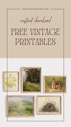 the free vintage printables are available for purchase