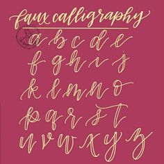 some type of calligraphy that is handwritten and has been used to create the font for