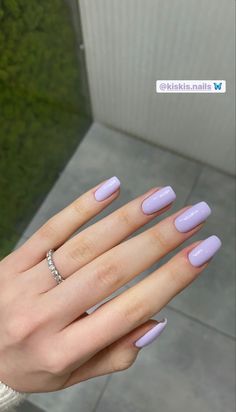 Simple Gel Nails Classy, Classy Purple Nails, Soft Purple Nails, Purple Nails Simple, Simple Purple Nails, Classy Short Nail Designs, Nail Designs Ideas, Lilac Nails, Lavender Nails