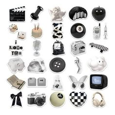 an assortment of various items are arranged in the shape of a circle on a white background