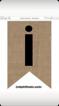 a screen shot of a burlap banner with an arrow pointing up to the right