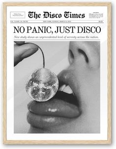 the disco times magazine cover with an image of a woman's tongue