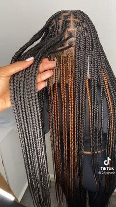 Peekaboo Braids, Hair Protective Styles, Black Hair Protective Styles, Colored Braids, Long Box Braids