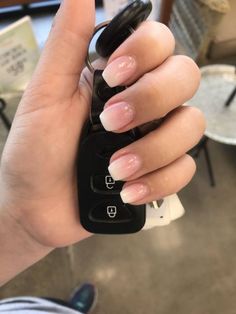 Ombre Nail Design, Short Coffin Nails Designs, How To Cut Nails, Short Coffin, Ombre Acrylic Nails, Short Coffin Nails, White Acrylic Nails, Ombre Nail Designs