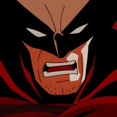 an animated image of the face of batman