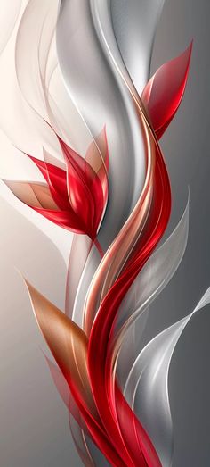 an abstract red and white background with wavy lines