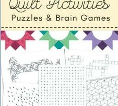 a book cover with an image of puzzles and brain games on the page, which is in