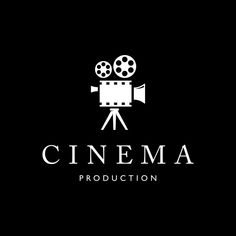 the logo for a film production company, with a camera on it's tripod