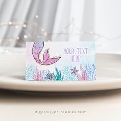 glitter mermaid food labels, glitter pink mermaid tale Under The Sea Food Labels, Mermaid Thank You Tags Printable Free, Thank You For Coming To My Party Mermaid, Food Label Template, Party Food Labels