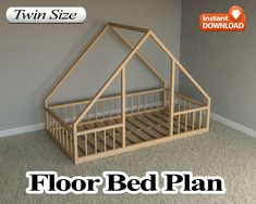 the floor bed plan is made out of wood