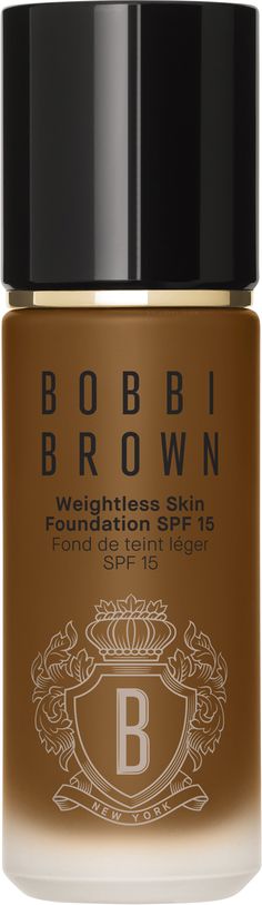 Weightless Skin Foundation SPF15 är en foundation som känns underbart lätt på huden samtidigt som den erbjuder upp till 24-timmars hållbarhet och återfuktning. Denna foundation ger huden en naturlig matt finish med medeltäckning. Det gör produkten: Med Smart Skin-Balancing Technology kontrollerar denna foundation hudens glans och ger en halvtäckande finish samtidigt som den döljer porernas utseende. Den känns behaglig och låter huden andas. Pumpa ut på baksidan av din hand och buffa på ansiktet Best Bobbi Brown Products, Bobbi Brown Products, Bobbi Brown Skin Foundation, Skin Foundation, Spf 15, Bobbi Brown, Walnut, Foundation, Technology