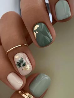 Pretty Nail Art Designs, Cute Gel Nails, Kandy, Floral Nails, Chic Nails, Manicure E Pedicure, Gold Nails