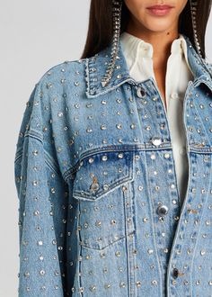 Embellished Denim Jacket, Dare To Be Different, Denim Sweater, Rehearsal Dress, Embellished Denim, Sequin Sweater, Jumpsuit Jacket, Tangier, Runway Collection