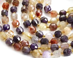 A gorgeous combination of stones full of texture, shimmer, and shine. Precision cut by lasers, our prism-style beads are faceted masterpieces perfect for elegant earrings and trendy layered necklaces. Each bead has 12 sides showing off the beautiful pattern and color of the stone. This style is often referred to as lucky faceted or crystal energy prism beads and is believed to bring forth positive energy. Lima Beads was born out of a love for gemstones. We started with about 50 different gemston Wild Horse Pictures, Crystal Energy, Shimmer And Shine, Beads Online, Bead Store, Tiny Treasures, Picture Jasper, Energy Crystals, Rutilated Quartz