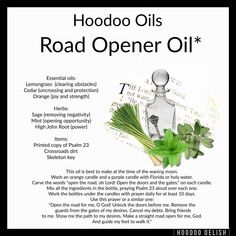 Hoodoo Delish, Road Opener Oil, Magick Oil, Hoodoo Oils, Road Opener