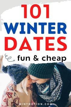 the cover of 101 winter dates and fun & cheap