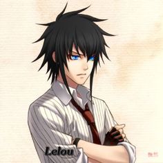 an anime character with red hair wearing a shirt and tie holding his arms crossed in front of him