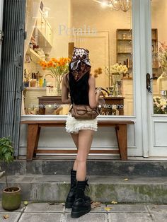 Tokyo Summer Outfit, Malaysia Outfit Ideas, Miumiu Boots, Vietnam Outfit Ideas, Scarf Outfit Summer, Bandana Outfit, 70k Followers, Japan Outfits, Vietnam Fashion