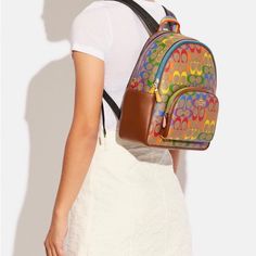 Nwt Rare Limited Edition Rainbow Pride Authentic Coach Colorful Signature Backpack Like This Listing For $100 Off! This Is The Lowest Im Willing To Take! The Rare Hangtag Alone Is Selling For $75 Off Ebay. This Is A Unisex Backpack Measurements: 11l 12h 5d Retails At $428 This Will Come Completely Wrapped Up Just Like If It Was Bought From The Store. Other Listings: Wife Solid Friend Girlfriend Emerald Engagement Diamond Gemstone Necklace Bracelet Rings Band Jewelry Eternity Vintage Coin Bridal Designer Multicolor Travel Bags, Designer Multicolor Everyday Bag, Multicolor Satchel Backpack With Zipper, Multicolor Satchel Backpack With Zipper Closure, Multicolor Retro Coach Bag, Multicolor Leather School Bag, Multicolor Coach Bag With Zipper Closure, Coach Multicolor Everyday Bag, Multicolor Coated Canvas Bags For Travel