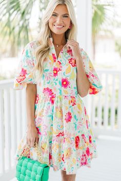 Short Sleeve Dresses For Daytime In Spring, Spring Day Out Mini Dress With Short Sleeves, Short Sleeve Mini Dress For Daytime In Spring, Spring Short Sleeve Mini Dress For Day Out, Spring Daytime Multicolor Dresses, Find Your Voice, Cruise Outfits, Mint Julep Boutique, Cute Spring Outfits