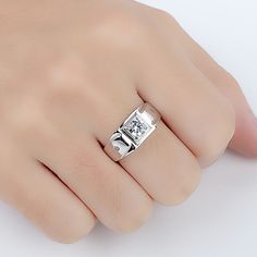 Product information: Type: Ring Color: no.7, no.8, no.9, no.10, no.11, no.12 Inlaid material: sterling silver inlaid gemstone Material: Silver Shape: Geometry Packing list: Ring * 1 Product Image: Ring Color, No 8, Silver Man, Diamond Studs, Packing List, Time Piece, Geometry, Fashion Accessories, Sterling Silver