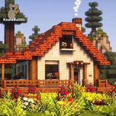 Fall Minecraft House, Minecraft Terracotta House, Minecraft Butcher Shop, Interior Minecraft, Cottagecore Minecraft, Autumn House, Minecraft Interior