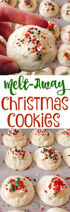 christmas cookies with sprinkles and white frosting